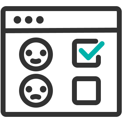 Icon to represent online surveys 