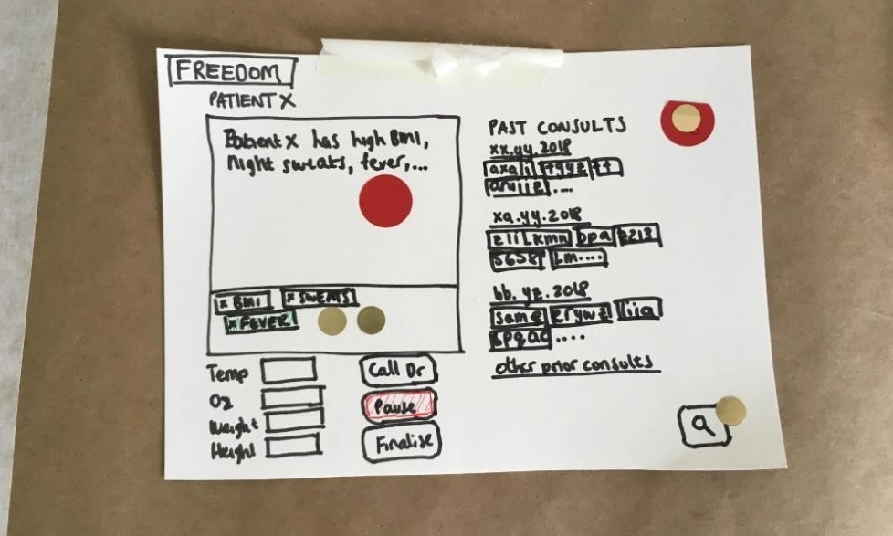Interface sketch | How Might We Interface sketch